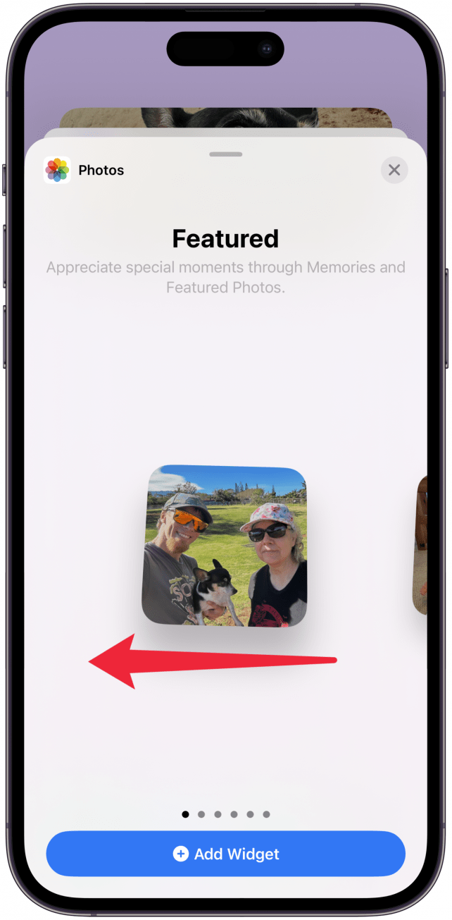 Scroll to the right (by swiping left) until you see the Album category.